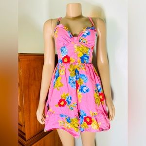 Abercrombie & Fitch New York Pink Floral Mini Dress